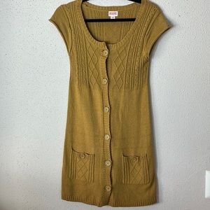 Mossimo Supply Co Cotton Angora Knit Cardigan Sweater Dress Sz S